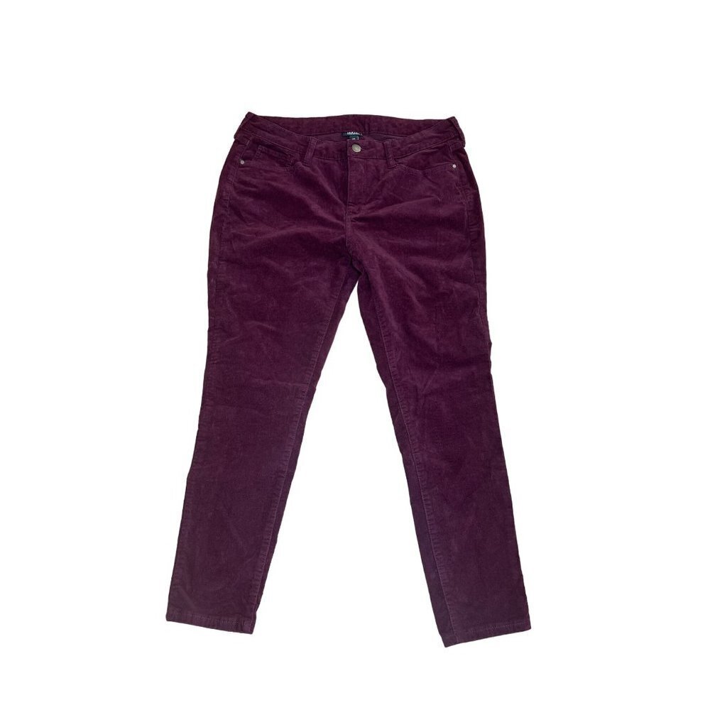 a.n.a. Womens Pants Corduroy in Burgundy Size 12P